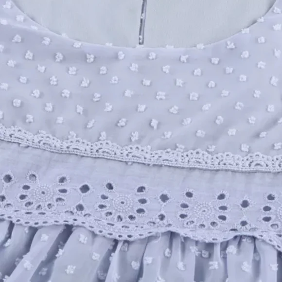 ♥️New boutique swiss dot flutter sleeve top - Picture 8 of 14